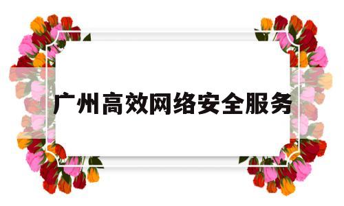 广州高效网络安全服务(广州高效网络安全服务有限公司)