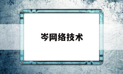 岑网络技术(网络技术是学什么)