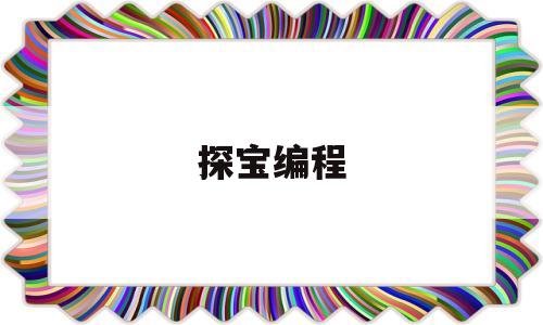 探宝编程(探岳少儿编程)