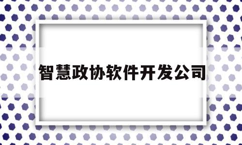智慧政协软件开发公司(软件开发公司智慧管护平台)