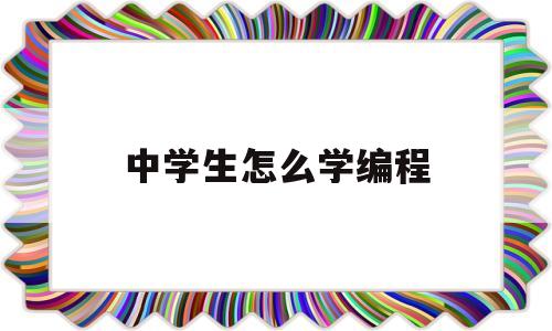 中学生怎么学编程(中学生怎么学编程好)