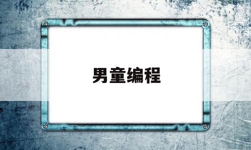 男童编程(儿童编程)