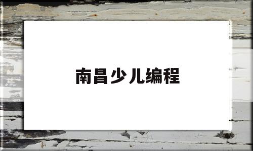 南昌少儿编程(南昌少儿编程培训学校)