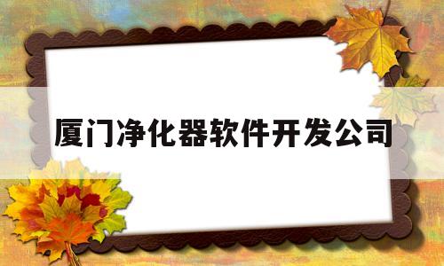 厦门净化器软件开发公司(厦门空气净化器生产厂家)