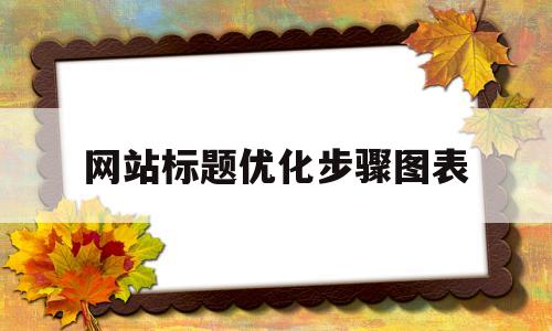 网站标题优化步骤图表(网站标题优化技巧)