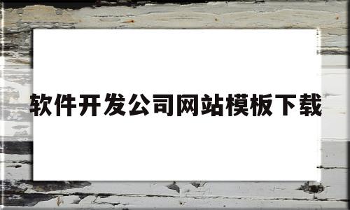 软件开发公司网站模板下载(软件公司开发平台)