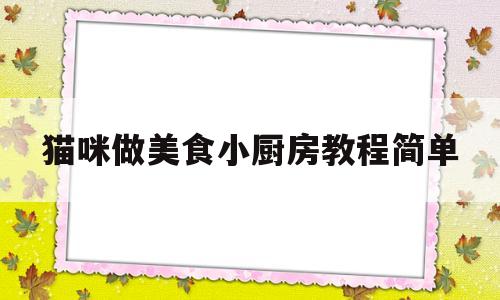 猫咪做美食小厨房教程简单(猫咪做美食视频)