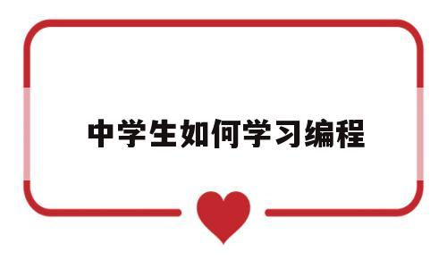 中学生如何学习编程(中学生编程入门)