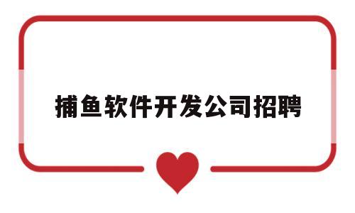 捕鱼软件开发公司招聘(捕鱼游戏软件app制作公司)