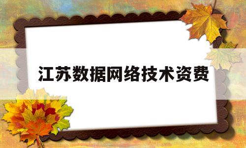 江苏数据网络技术资费(江苏数据网络技术资费收费标准)