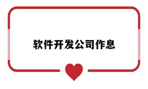 软件开发公司作息(软件开发公司工资如何)