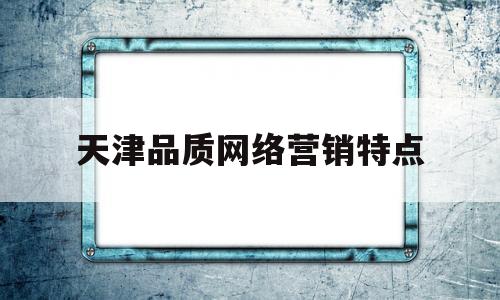 天津品质网络营销特点(天津网络营销公司)