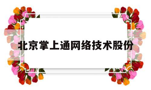 北京掌上通网络技术股份(北京掌上通 官网下载)