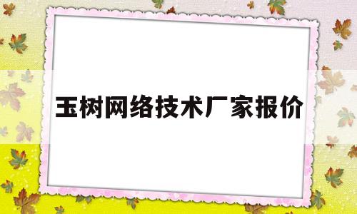 玉树网络技术厂家报价(玉树科技有限公司)