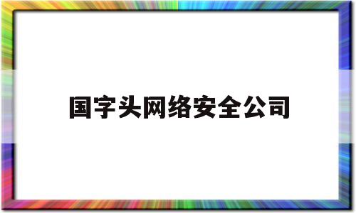 国字头网络安全公司(国内知名网络安全公司)