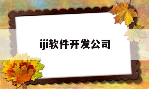 iji软件开发公司(软件公司开发平台)