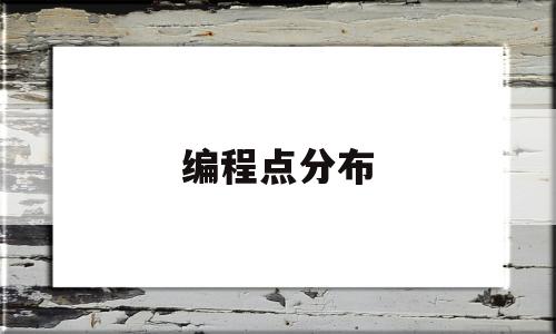 编程点分布(编程中的点是什么意思)