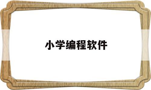 小学编程软件(小学编程软件是什么)