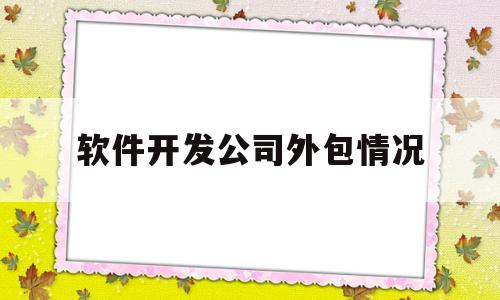 软件开发公司外包情况(软件开发公司外包情况分析)