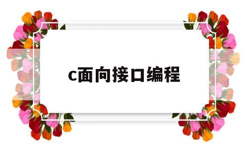 c面向接口编程(c语言面向接口编程)