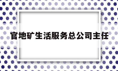 包含官地矿生活服务总公司主任的词条