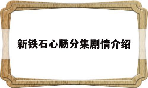 新铁石心肠分集剧情介绍(新铁石心肠 电视剧)