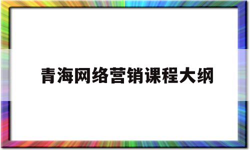 青海网络营销课程大纲(网络营销课程内容)