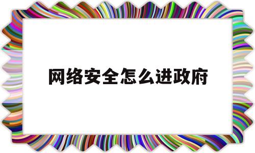 网络安全怎么进政府(网络安全怎么进政府工作)