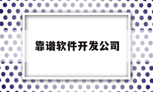 靠谱软件开发公司(软件公司开发平台)