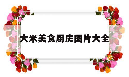 大米美食厨房图片大全(大米美食厨房图片大全简单)