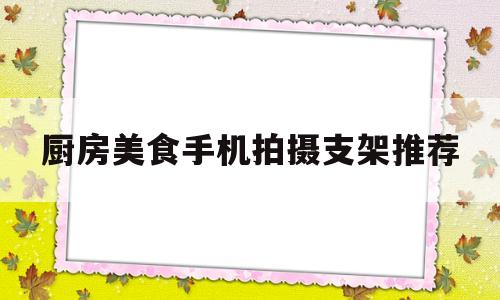 厨房美食手机拍摄支架推荐(拍厨房做菜视频适合什么支架)
