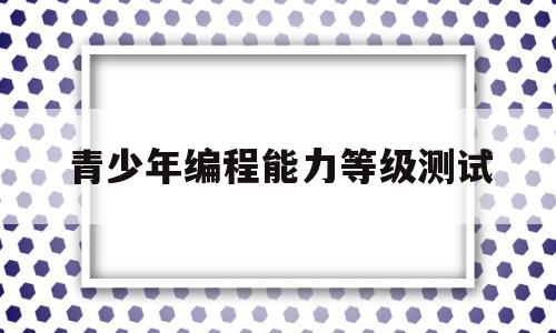 青少年编程能力等级测试(青少年编程能力等级测试有用吗)