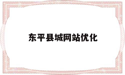 东平县城网站优化(东平县政府网信息公开栏)