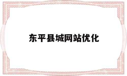 东平县城网站优化(东平县政府网信息公开栏)