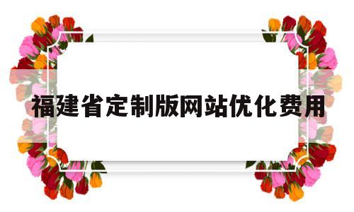 福建省定制版网站优化费用(厦门网站优化定制)