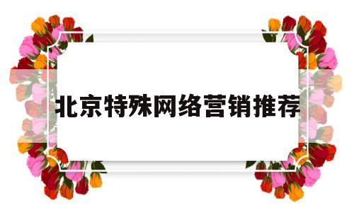 北京特殊网络营销推荐(北京特殊网络营销推荐公司)