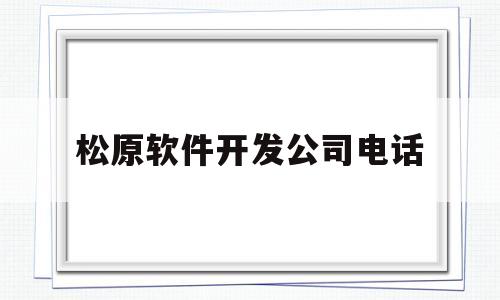 松原软件开发公司电话(松原手机软件测试招聘)