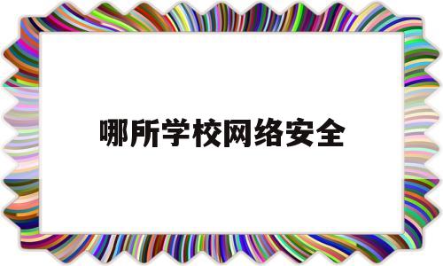 哪所学校网络安全(哪个学校的网络安全专业好)