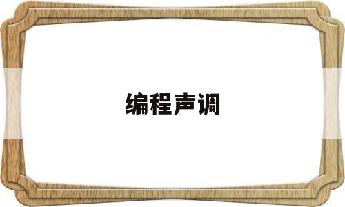 编程声调(编程拼音)