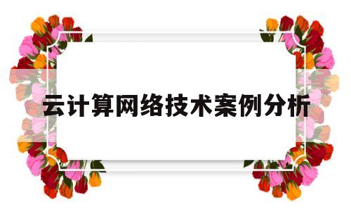 云计算网络技术案例分析(云计算典型案例)