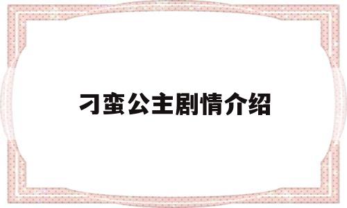 刁蛮公主剧情介绍(刁蛮公主剧情介绍大结局)
